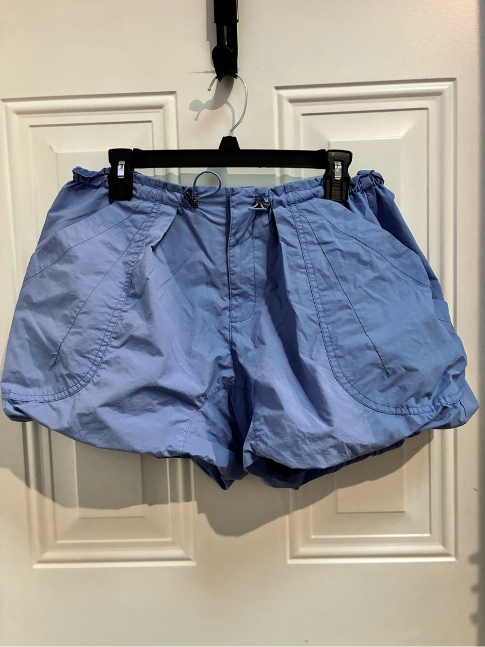 Free People Camp Out Nylon Bubble Hem Shorts